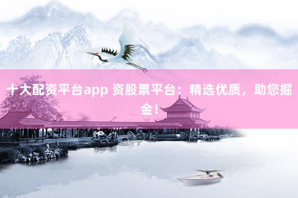 十大配资平台app 资股票平台：精选优质，助您掘金！