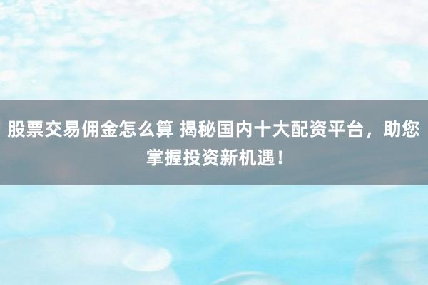 股票交易佣金怎么算 揭秘国内十大配资平台，助您掌握投资新机遇！