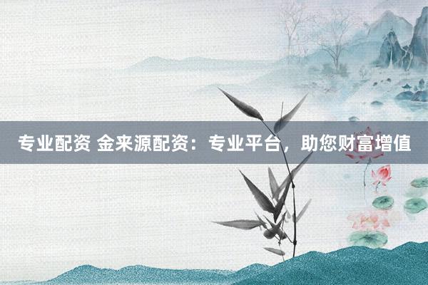 专业配资 金来源配资：专业平台，助您财富增值