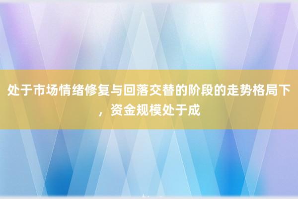处于市场情绪修复与回落交替的阶段的走势格局下，资金规模处于成